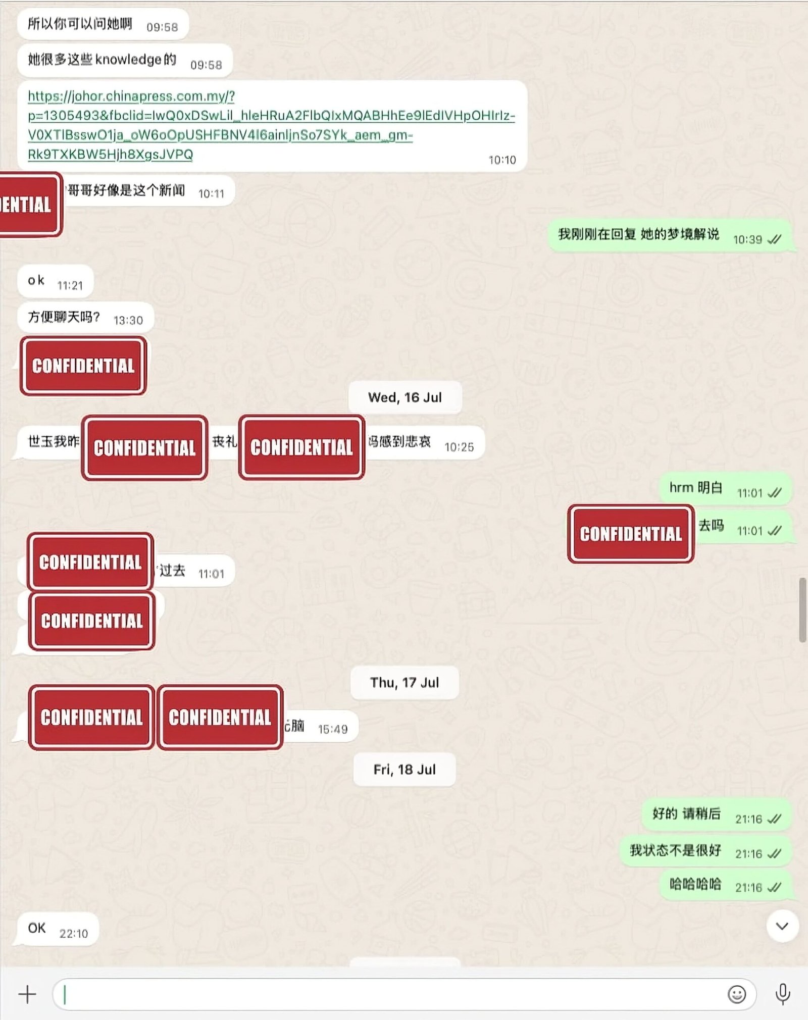 Client confirms prophecy of life and death shared earlier was accurate.