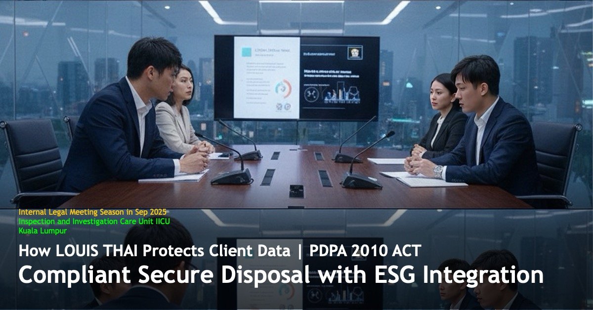 You are currently viewing How LOUIS THAI Protects Client Data | PDPA – Compliant Secure Disposal with ESG Integration