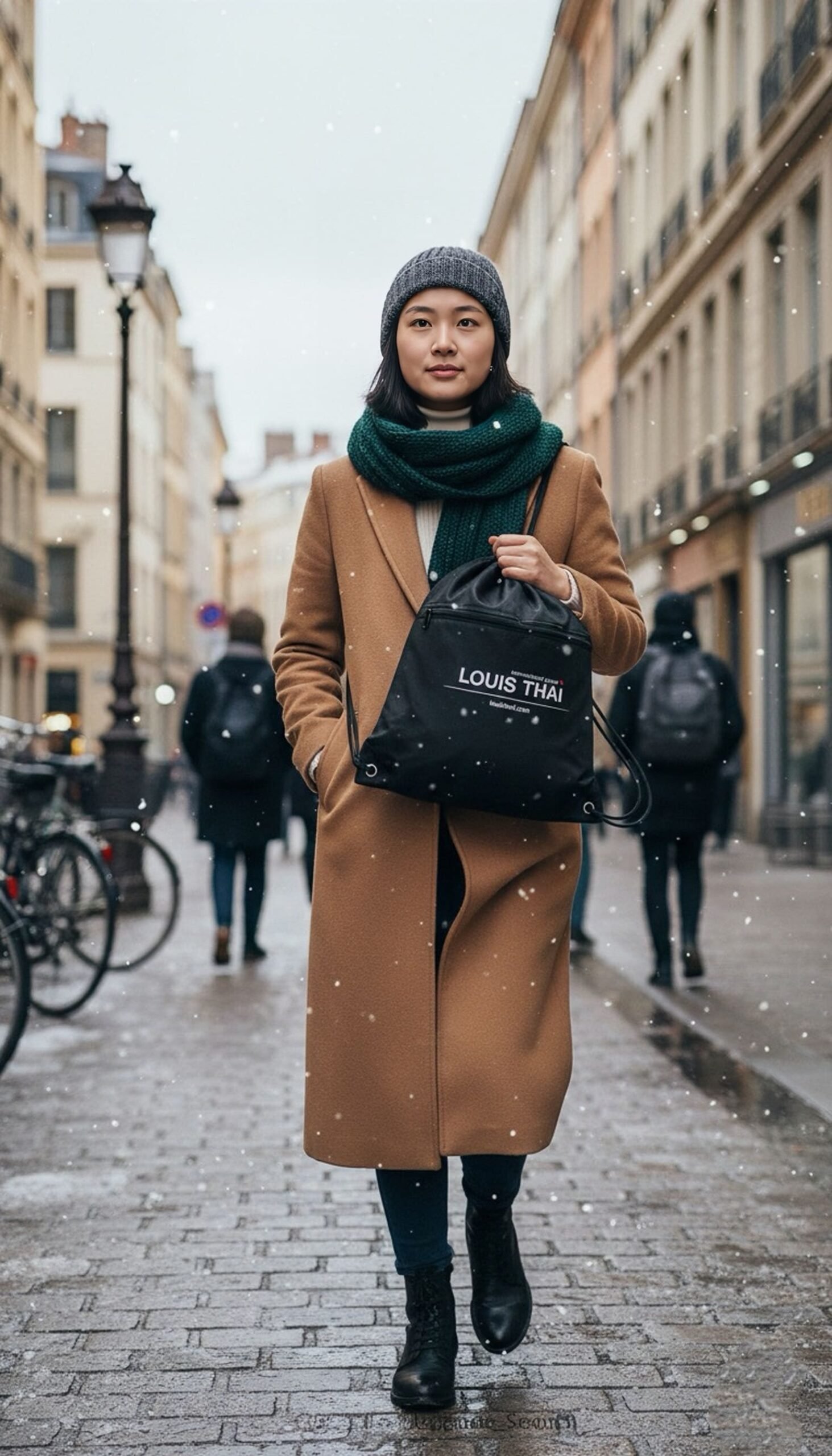 LOUIS THAI bag in evening city scene