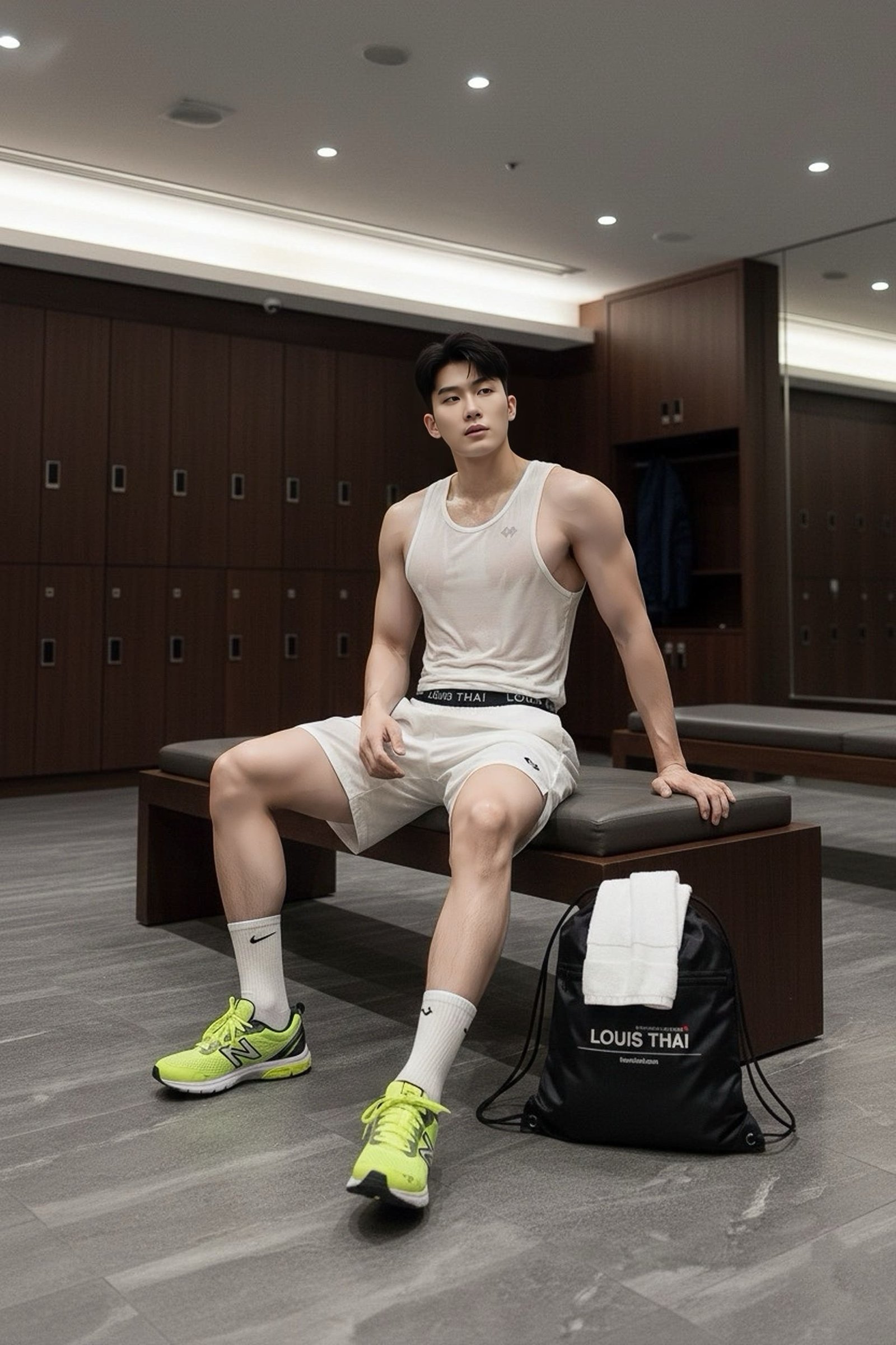 LOUIS THAI bag in gym scene